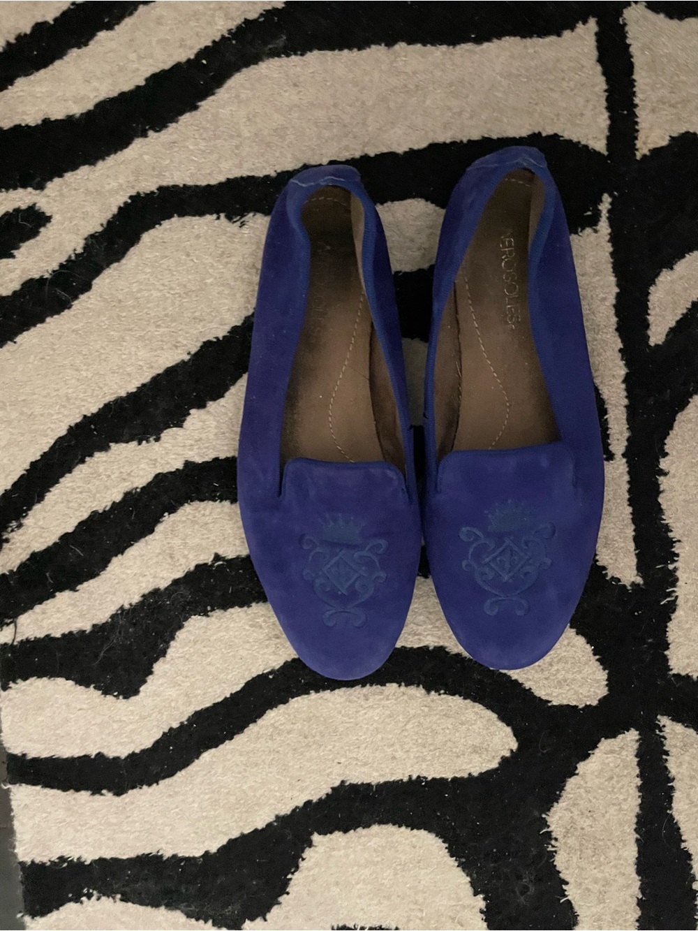 AEROSOLES Royal Blue Suede Loafers